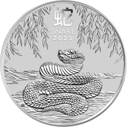 1/2 унция сребърна монета Австралийски Лунар Змия 2025