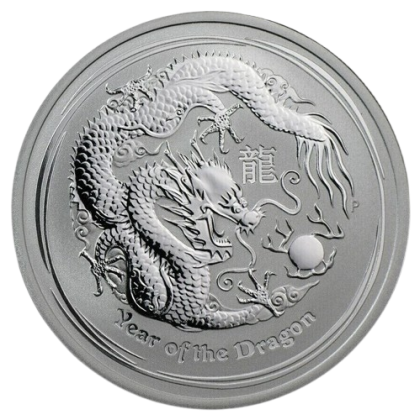 1/2 унция сребърна монета Австралийски Лунар Дракон 2012