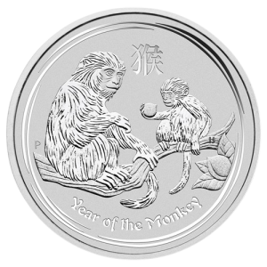 1 унция сребърна монета Австралийски Лунар Маймуна 2016