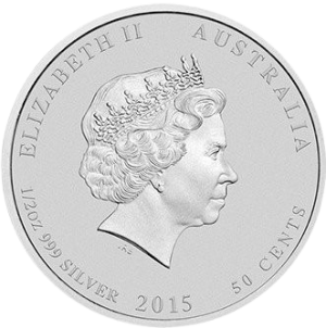 1/2 унция сребърна монета Австралийски Лунар Коза 2015
