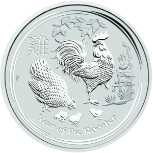 1 унция сребърна монета Австралийски Лунар Петел 2017
